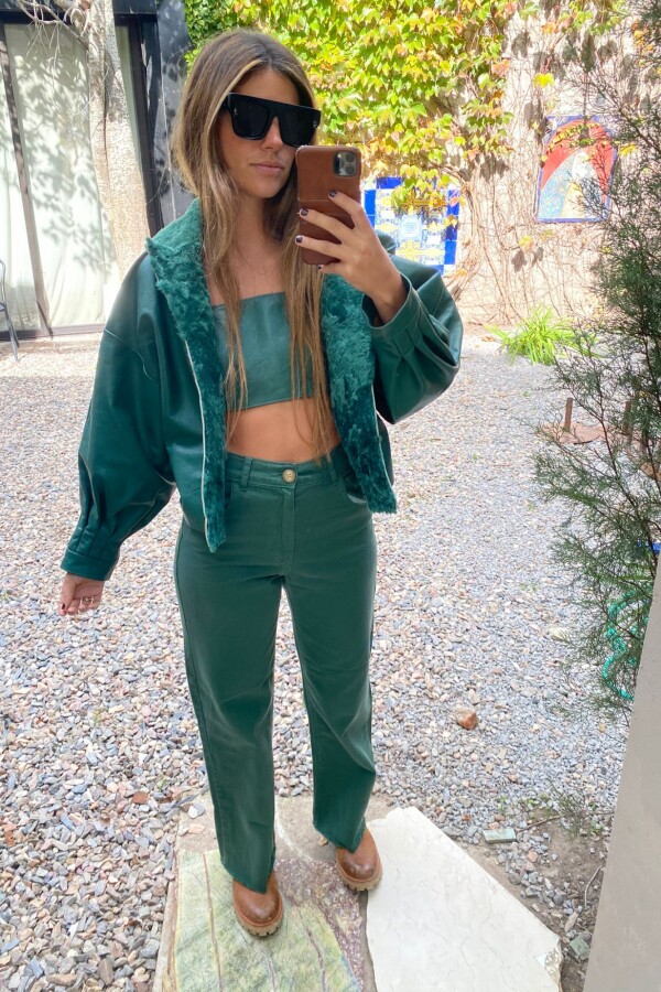 Top Util Strapless Verde Inglés