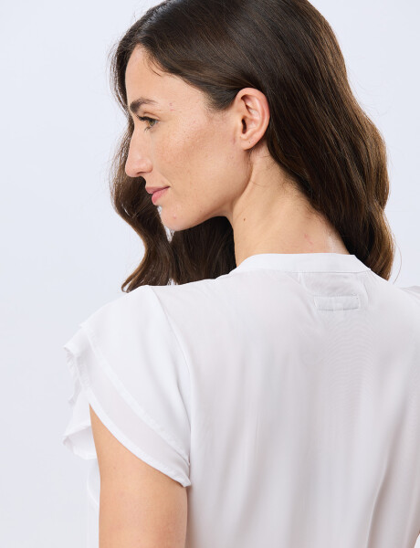 BLUSA CON VOLADOS Blanco
