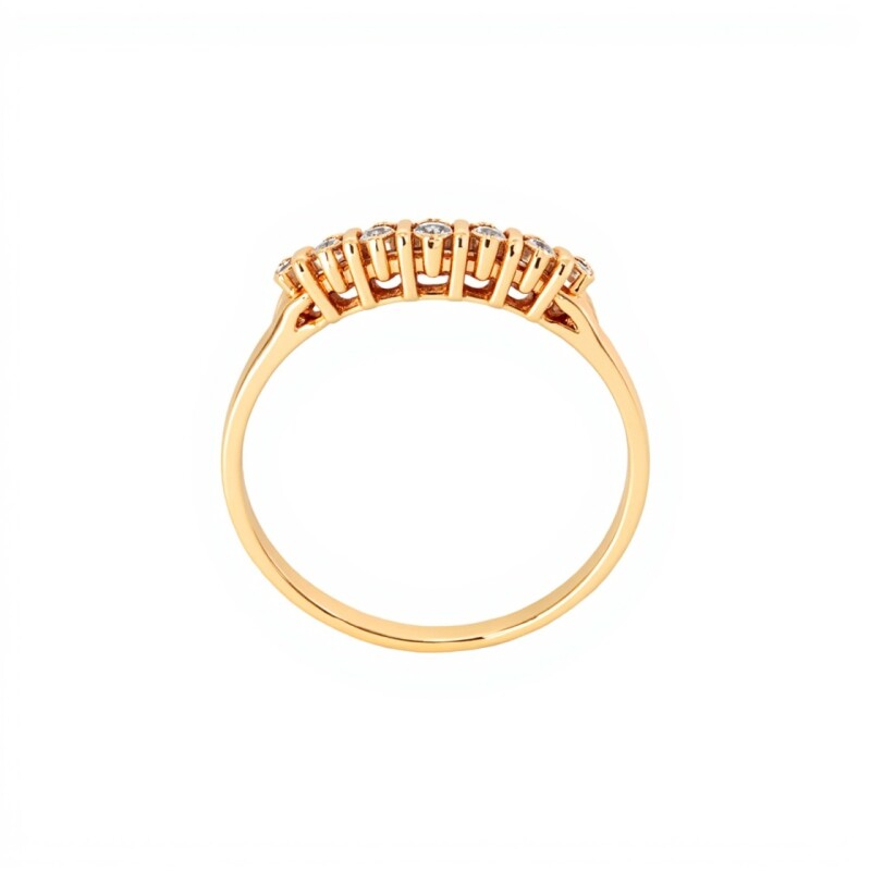Anillo-Oro bajo-Piedra zirconia-AN8004 conpiedra