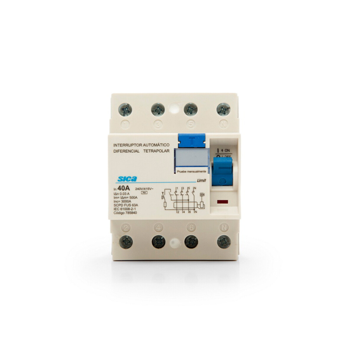 Llave diferencial din 4P 40A 30mA - SK2550 