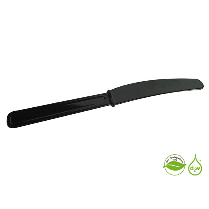 Cuchillos Biodegradables x10 unidades Negro