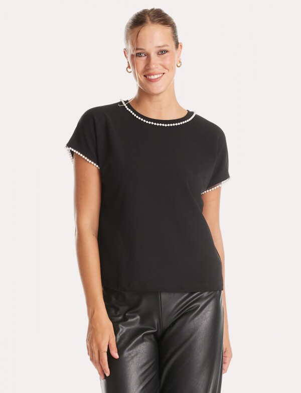Blusa Perlas NEGRO