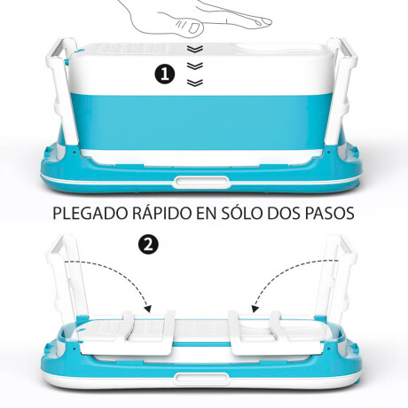 Bañera Plegable Adultos Niños 1.20m+ Ducha Baño Spa Celeste