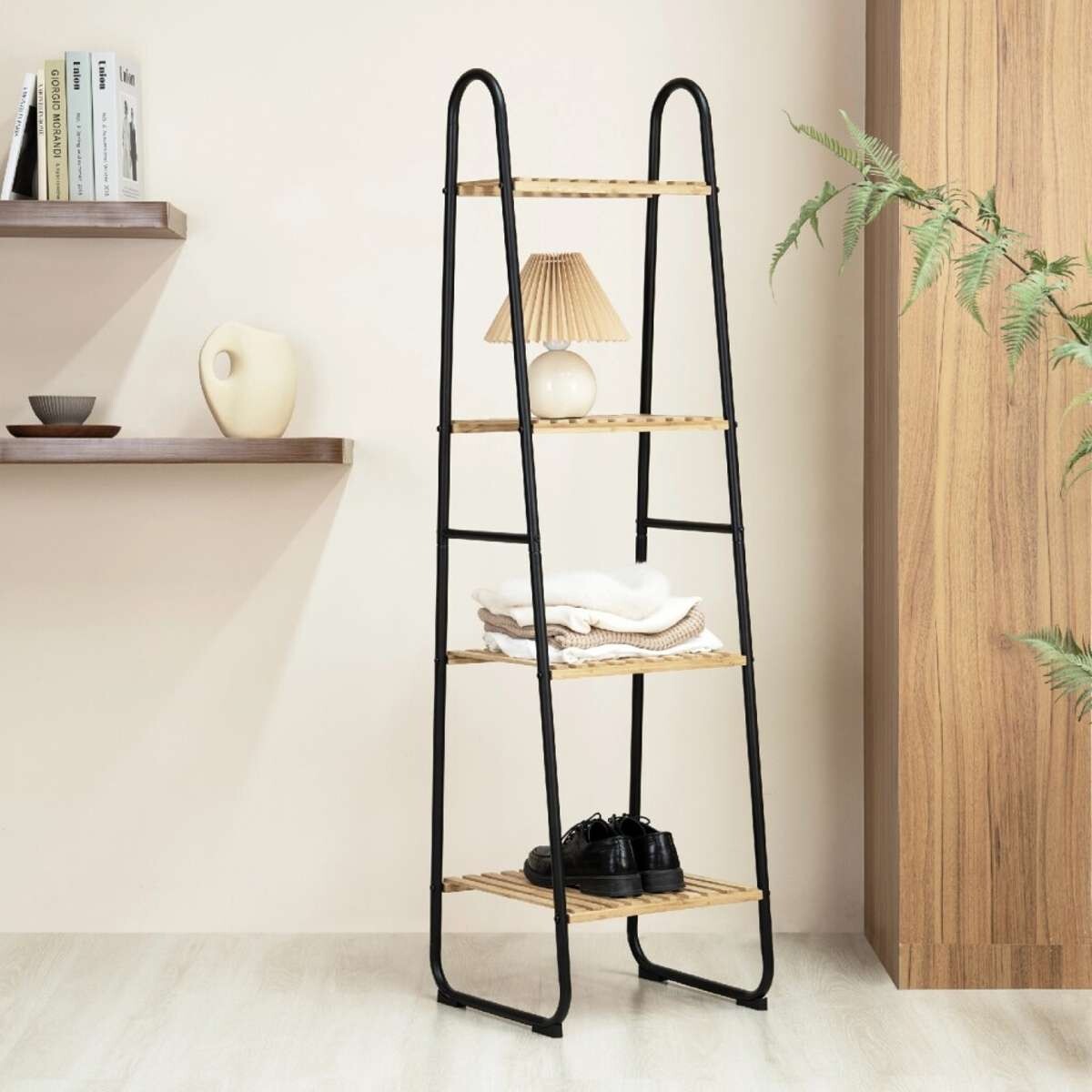 Estanteria 4 Niveles Bambu House - Negro 