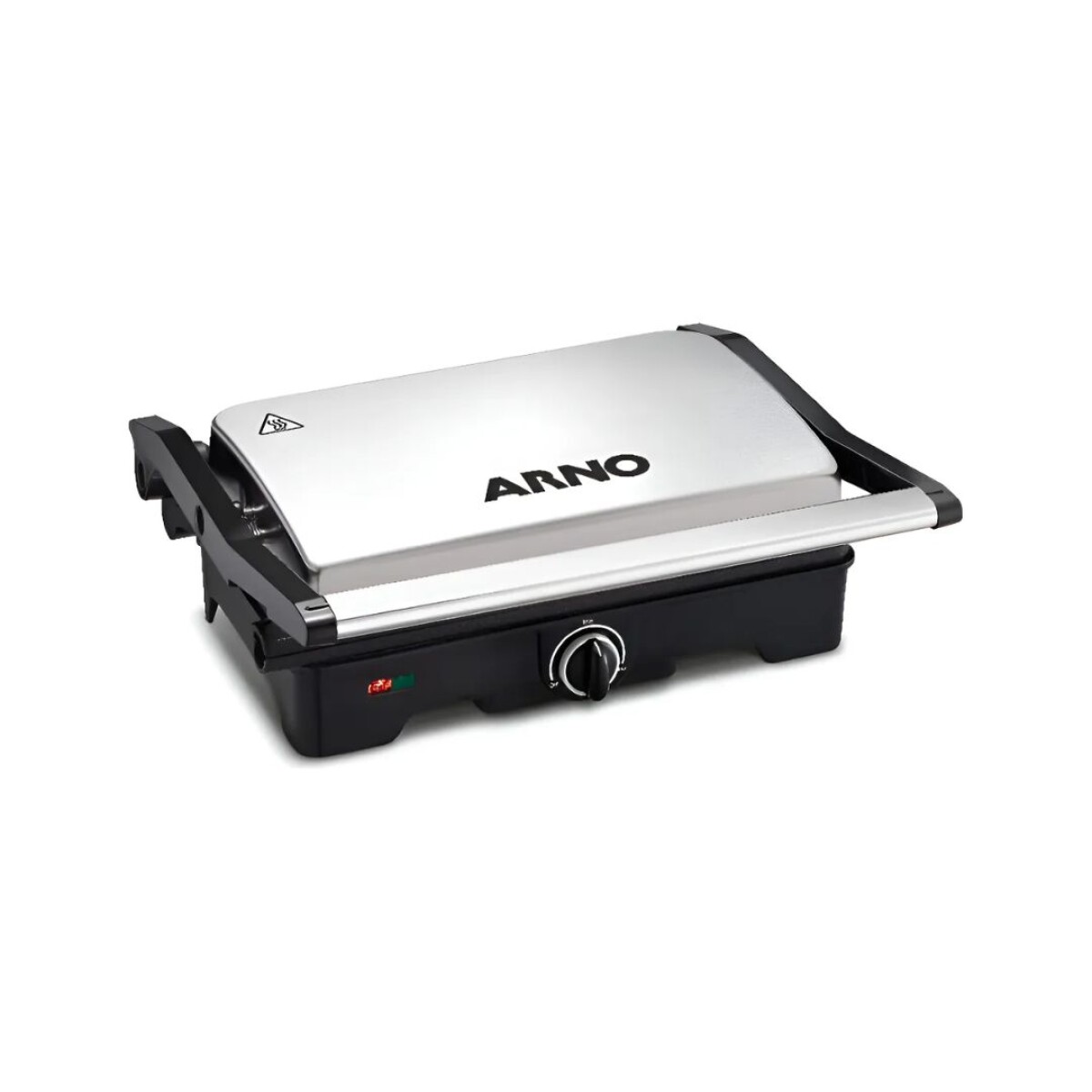 Sandwichera Arno Dual Inox | Placa antiadherente | Color gris. 