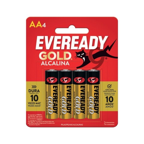 PILA ALCALINA EVEREADY GOLD AA BLISTER X 4 UNIDADES PILA ALCALINA EVEREADY GOLD AA BLISTER X 4 UNIDADES