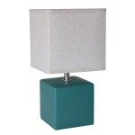 LAMPARA DE MESA CERAMICA D15x30CM VERDE PETROLEO LAMPARA DE MESA CERAMICA D15x30CM VERDE PETROLEO