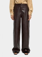 Pantalón Efecto Piel marron