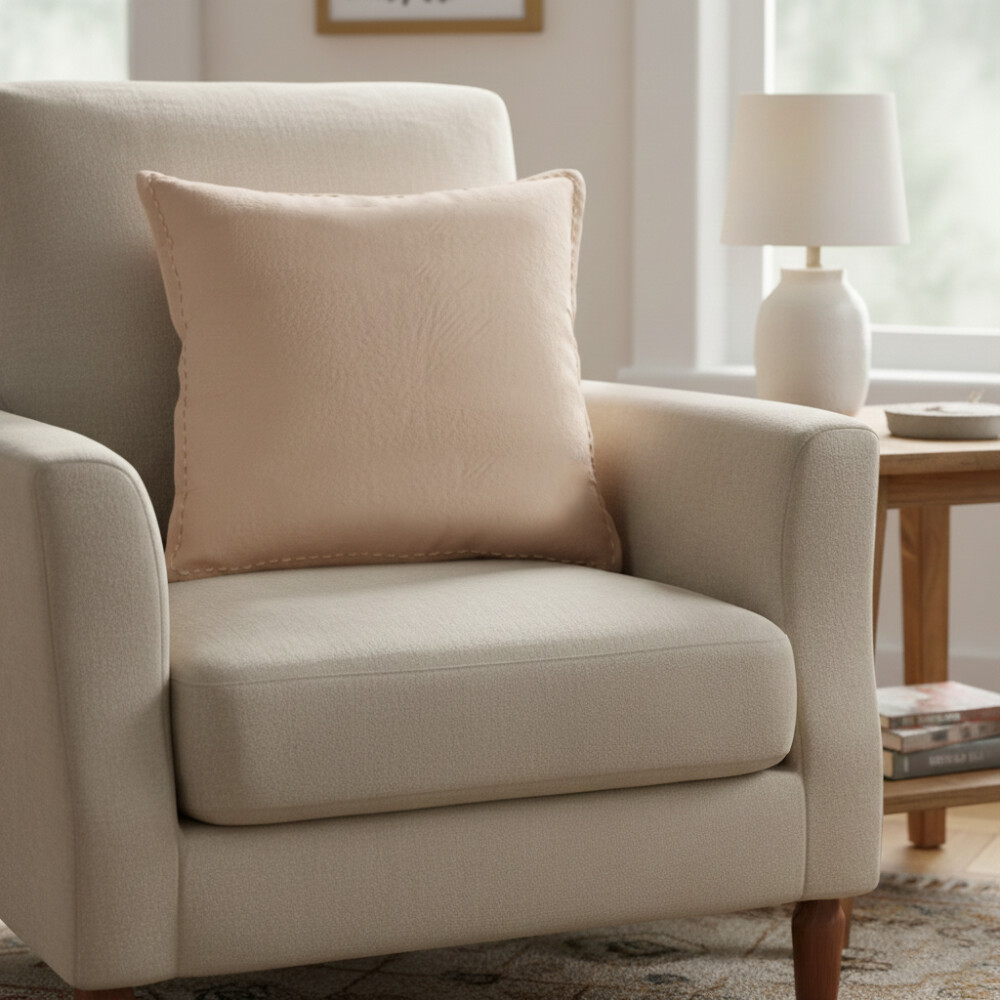 Almohadón Deco 50x50 Tusor Alas Y Pespuntes - Pilar Almohadón Deco 50x50 Tusor Alas Y Pespuntes - Pilar