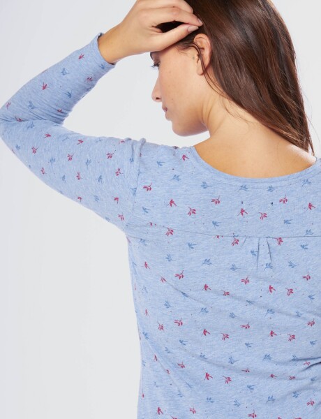 REMERA ESTAMPADA Celeste