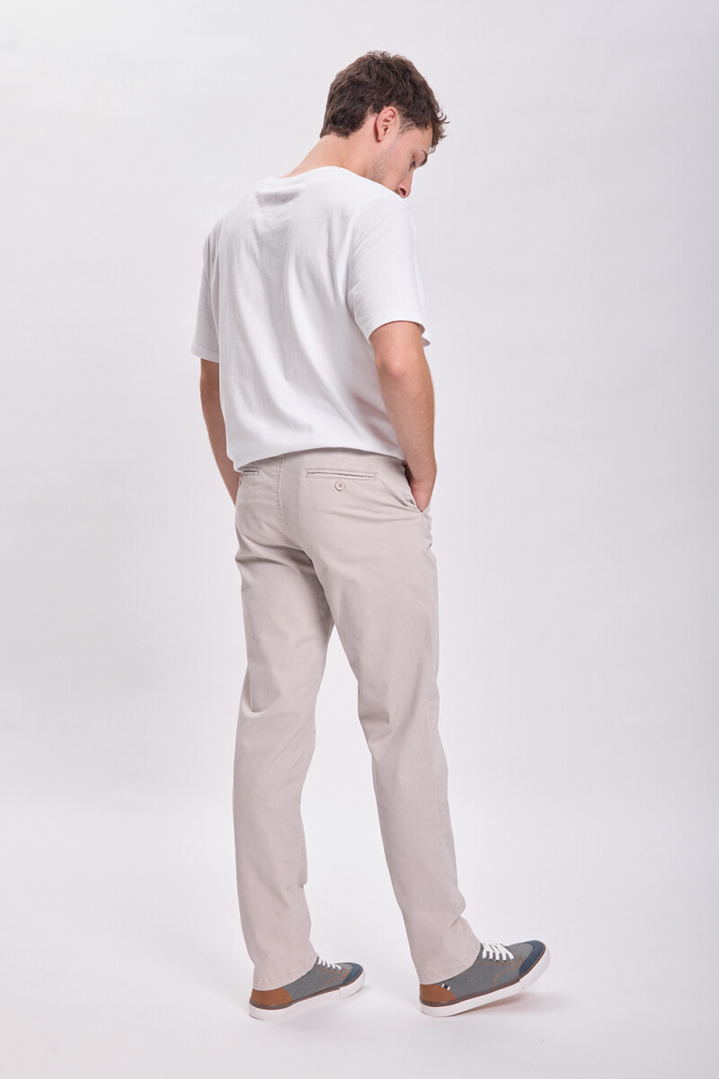 Pantalón chino Gris Claro