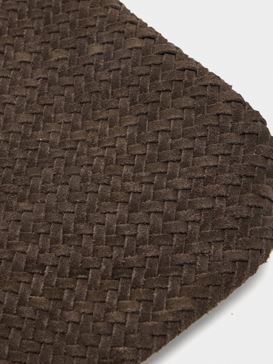 Bolso Shopper De Piel Trenzada marron
