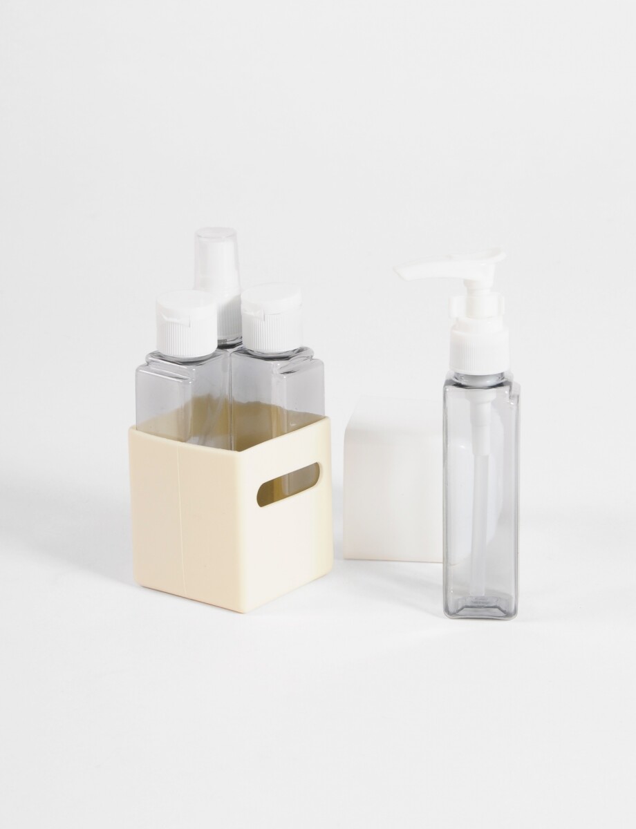 Set de frascos de viaje 4 pcs - amarillo 