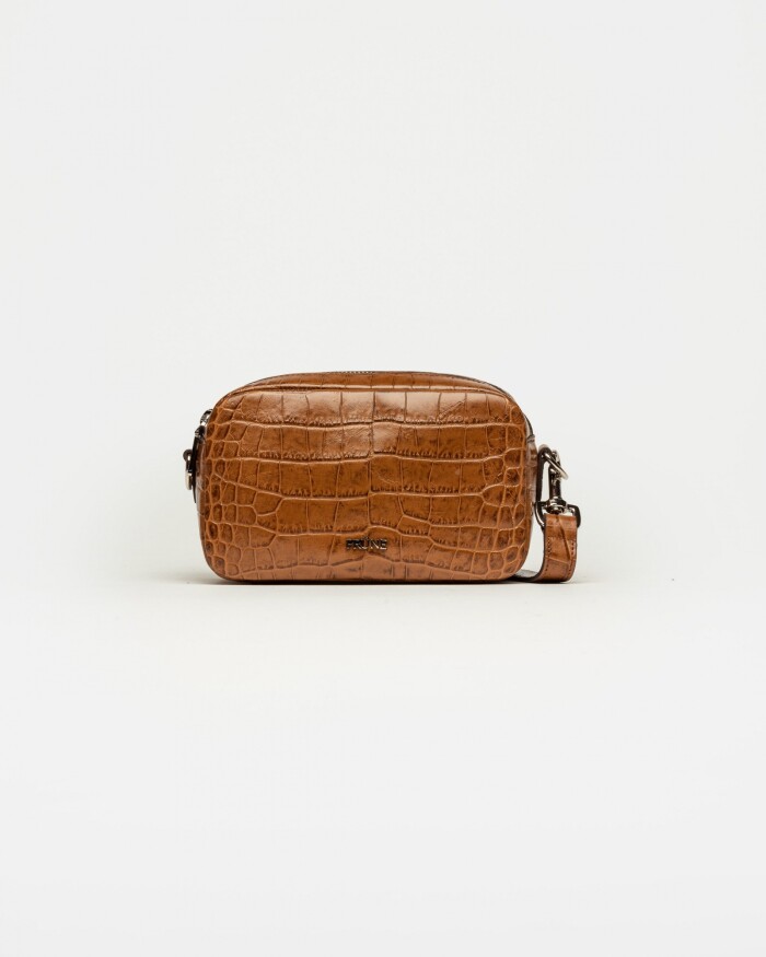 Bandolera New Eterial en Cuero Croco Shine Cuoio