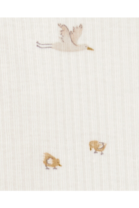 Set dos piezas de algodón, pantalón y remera, diseño pájaros Set dos piezas de algodón, pantalón y remera, diseño pájaros