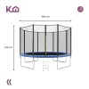 Cama Elástica Trampolín con escaleras 3.66M + lona negra con malla Cama Elástica Trampolín con escaleras 3.66M + lona negra con malla