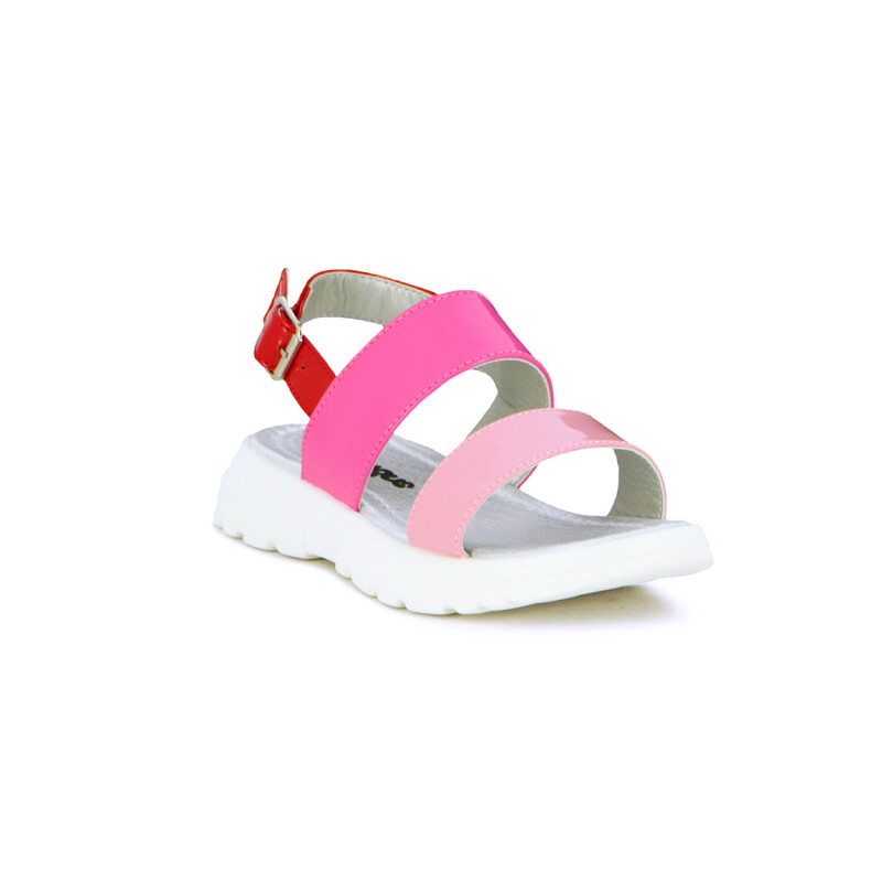 Angus Sandalia Niña Tira Ancha C/ Pulsera Y Hebilla Rosado
