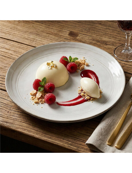 PLATO DE POSTRE D20CM BLANCO BORDE GRIS PLATO DE POSTRE D20CM BLANCO BORDE GRIS