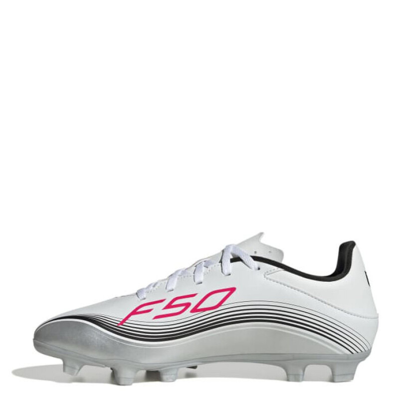 Championes de Fútbol 11 Unisex Adidas F50 Messi Club FG/MG Blanco - Rojo - Negro - Plateado