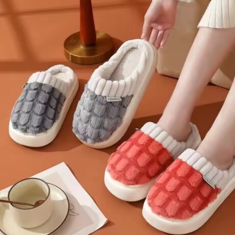 Pantufla de Felpa Super Abrigadas Antideslizante Unisex Marrón