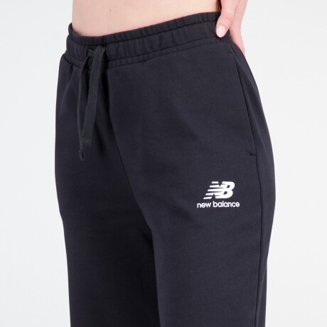 Pantalon New Balance Dama Essentials Stacked Logo French Terry Wide Legged Sweatpant Black S/C