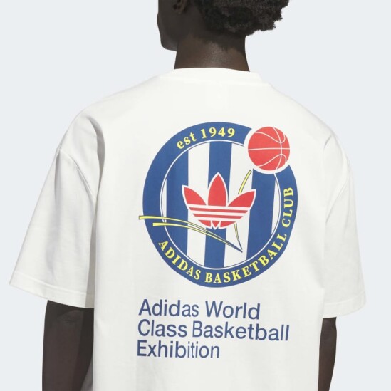 Remera Adidas Basketball Crest Blanco