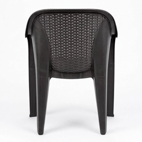 Silla Jardín Rambo Rattan Apoyabrazos Apilable Exterior Marron