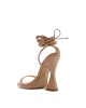 Sandalia Taco Alto Tiras Beige U