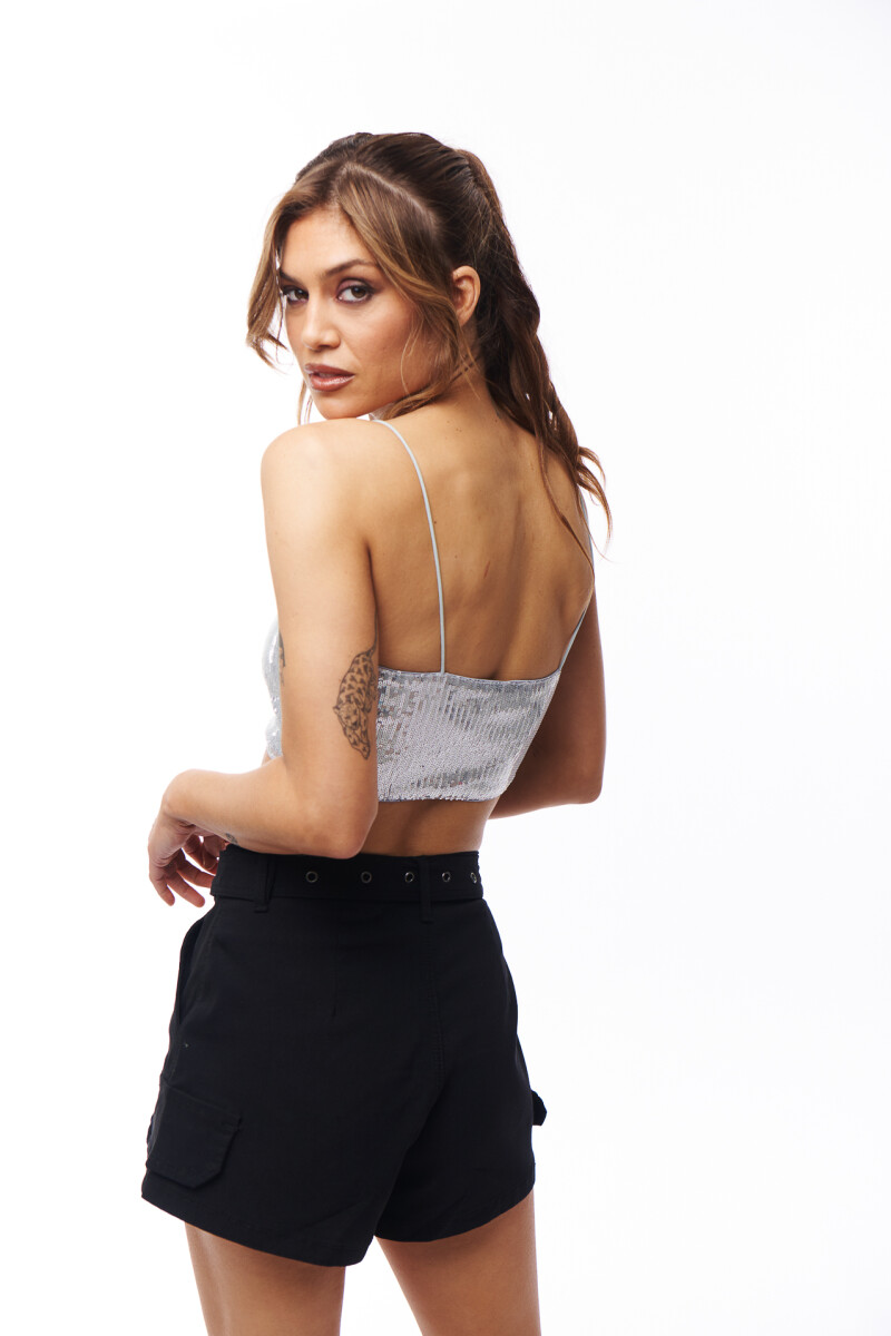 TOP IARA PLATEADO