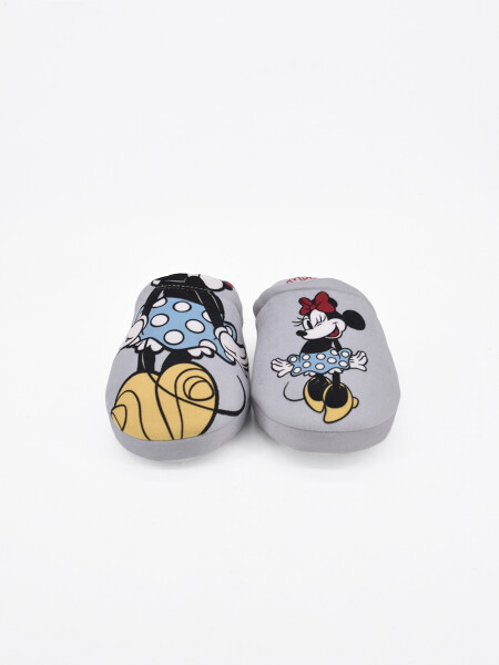 PANTUFLA MINNIE GRIS