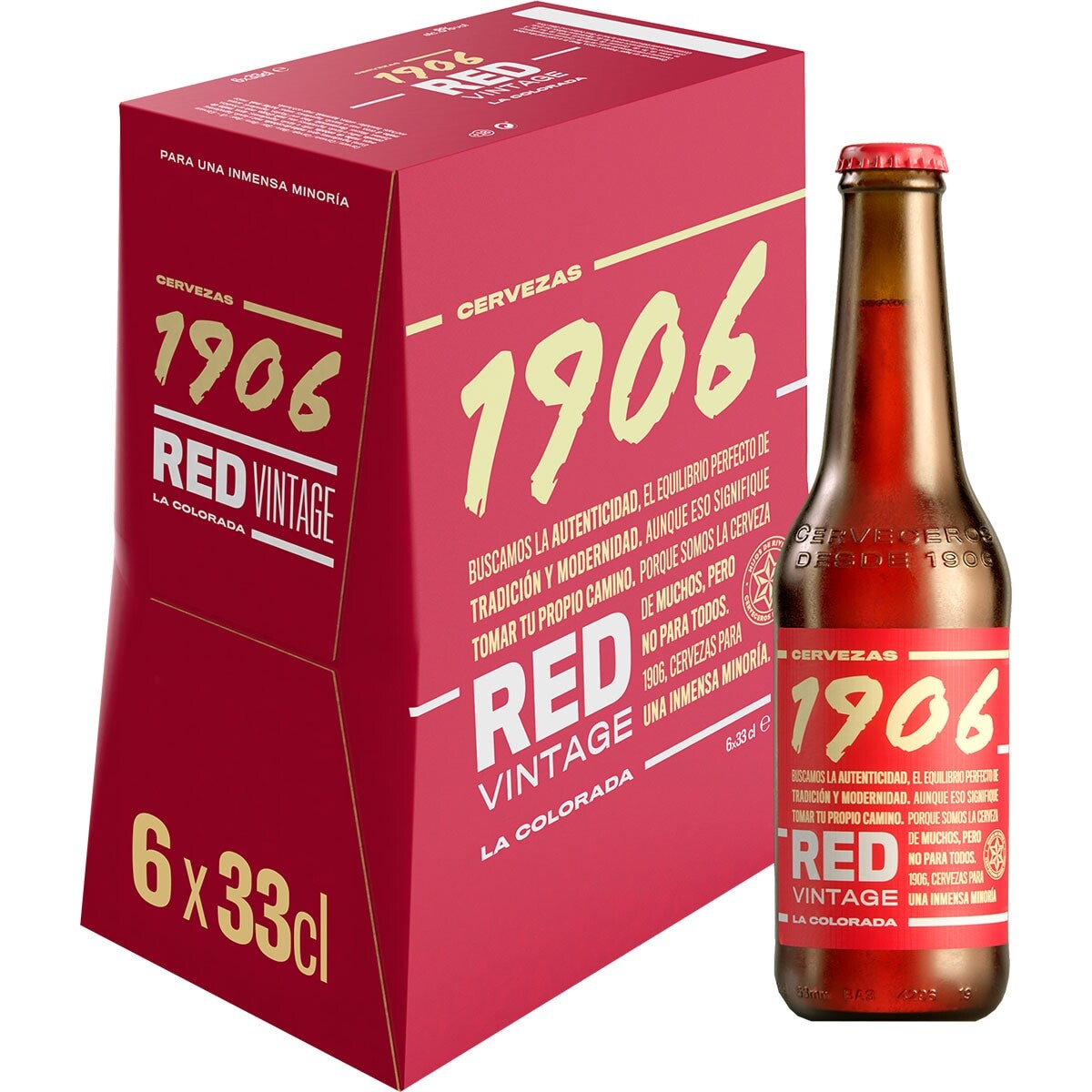 Pack X6 Cerveza 1906 Red Vintage 330ML - 001 