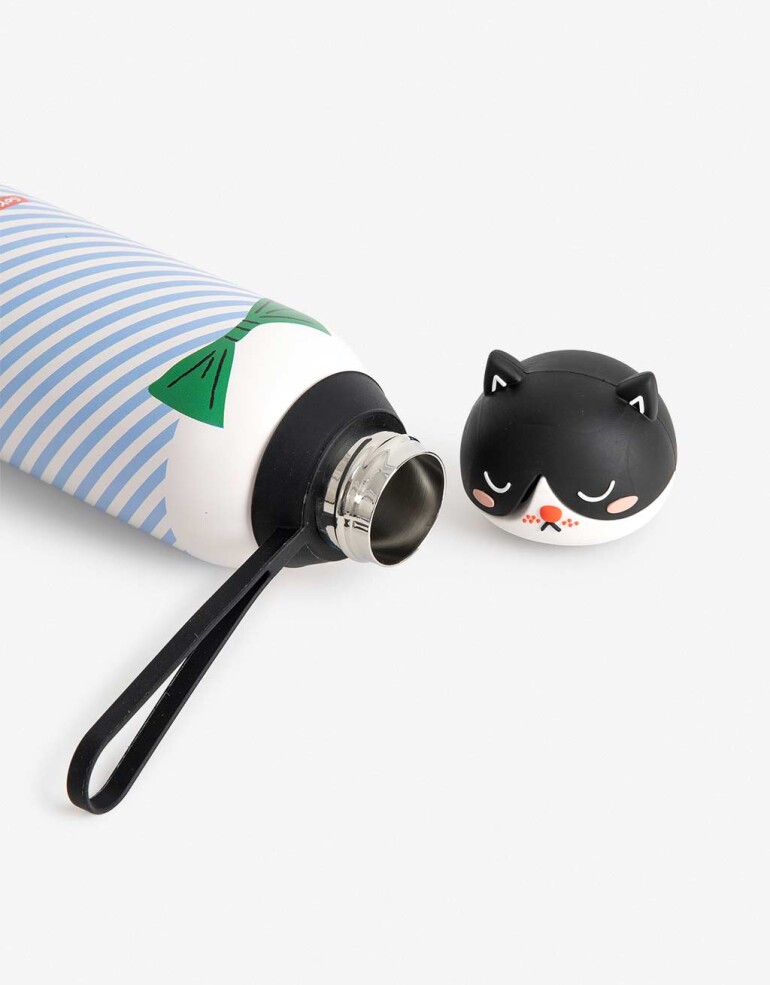 Artículos cocina Botella Térmica Con Tapa De Silicona Con Forma De Gato Pop! - Combinacion Tricolor