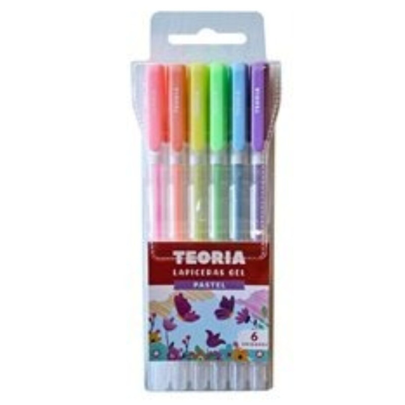 LAPICERA GEL TEORIA X 6 Pastel