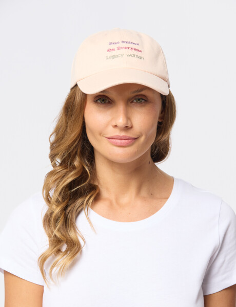 GORRO CON VISERA DE LONA Coral