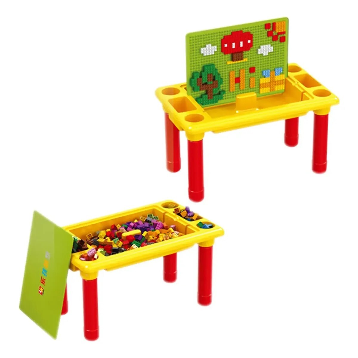 Set Mesa Multifunción con Bloques para Armar 310 Piezas 