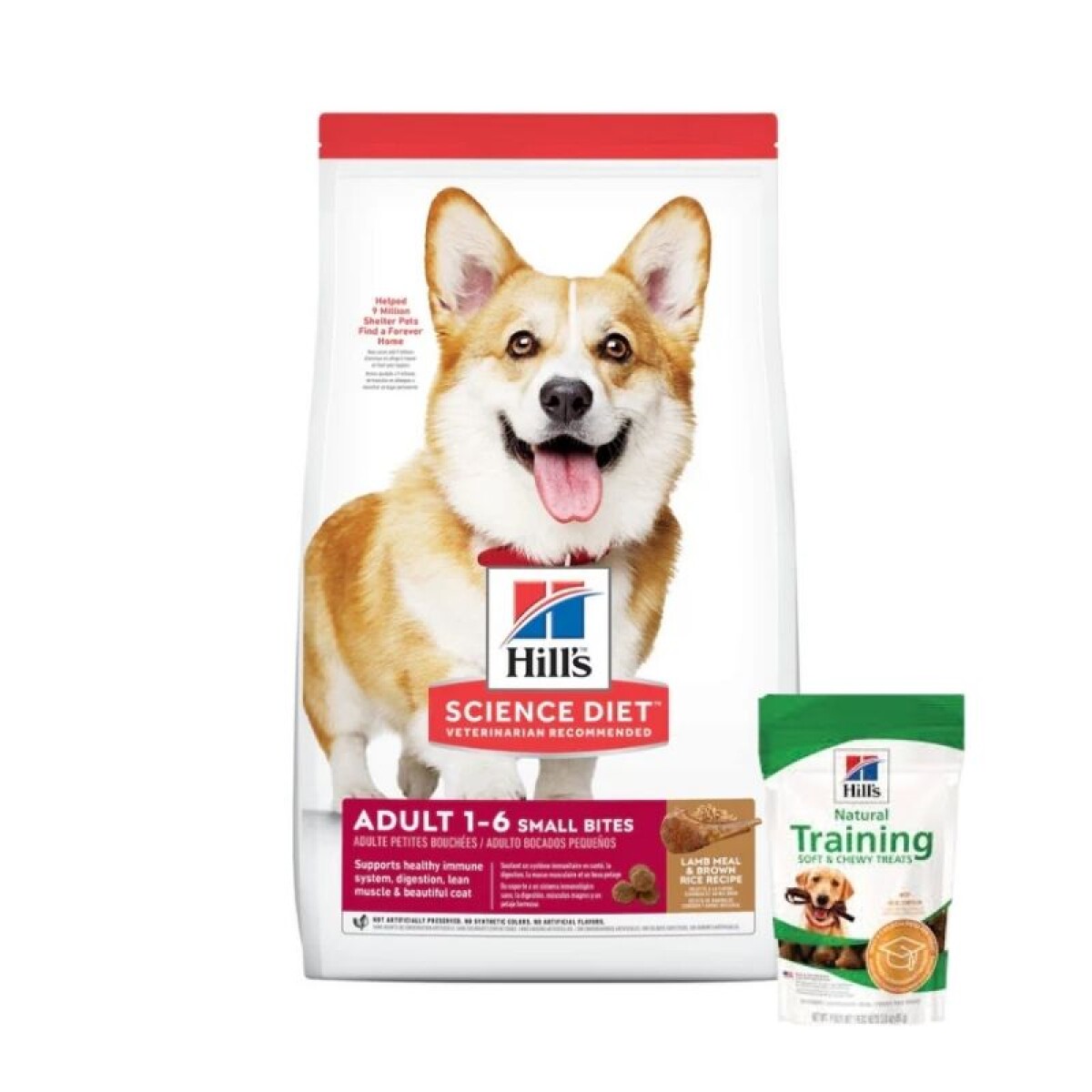 Hill’s Science Diet Adult Small Breeds Lamb Meal & Brown Rice Recipe 7,05 kgs + 1 Treats Training 