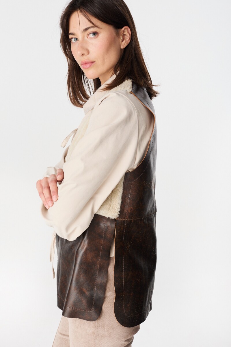 Chaleco Leather Bobby Crudo