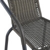 SILLA DE EXTERIOR RATAN PVC Y METAL CON APOYABRAZOS CAFÉ Silla De Exterior Ratan Pvc Y Metal Con Apoyabrazos Café