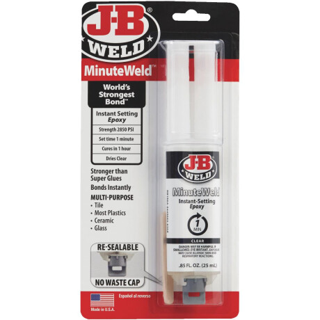 QUIMICOS VARIOS - CEMENTO EPOXI MULTIUSO JERINGA 25ML JB WELD QUIMICOS VARIOS - CEMENTO EPOXI MULTIUSO JERINGA 25ML JB WELD