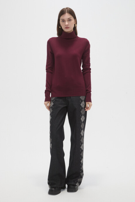 Polera Tivana Cereza Oscuro