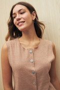 CHALECO FEDRA Beige Melange