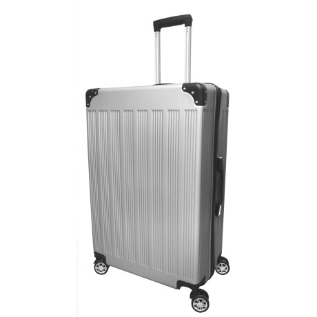 Valija Grande Rígida Ruedas 360° Candado Esquinas Reforzadas Gris