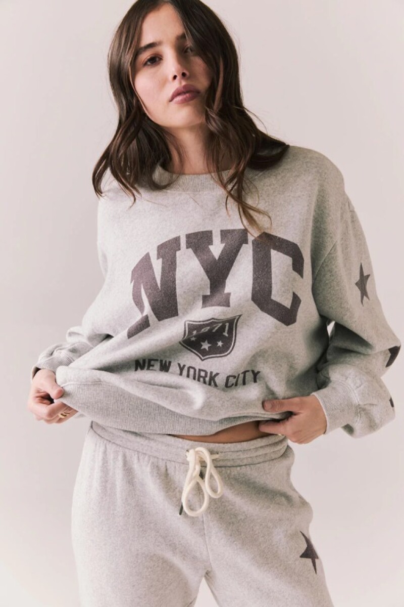 COTTON FLEECE CASBAH PULLOVER Gris