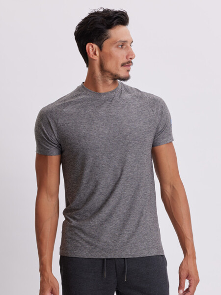 Remera manga corta Fitness Gris