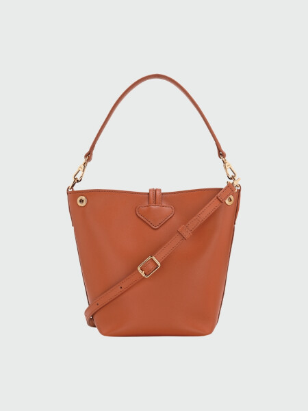 Longchamp - Bolso bandolera de cuero, Le Roseau Sleek Terracota