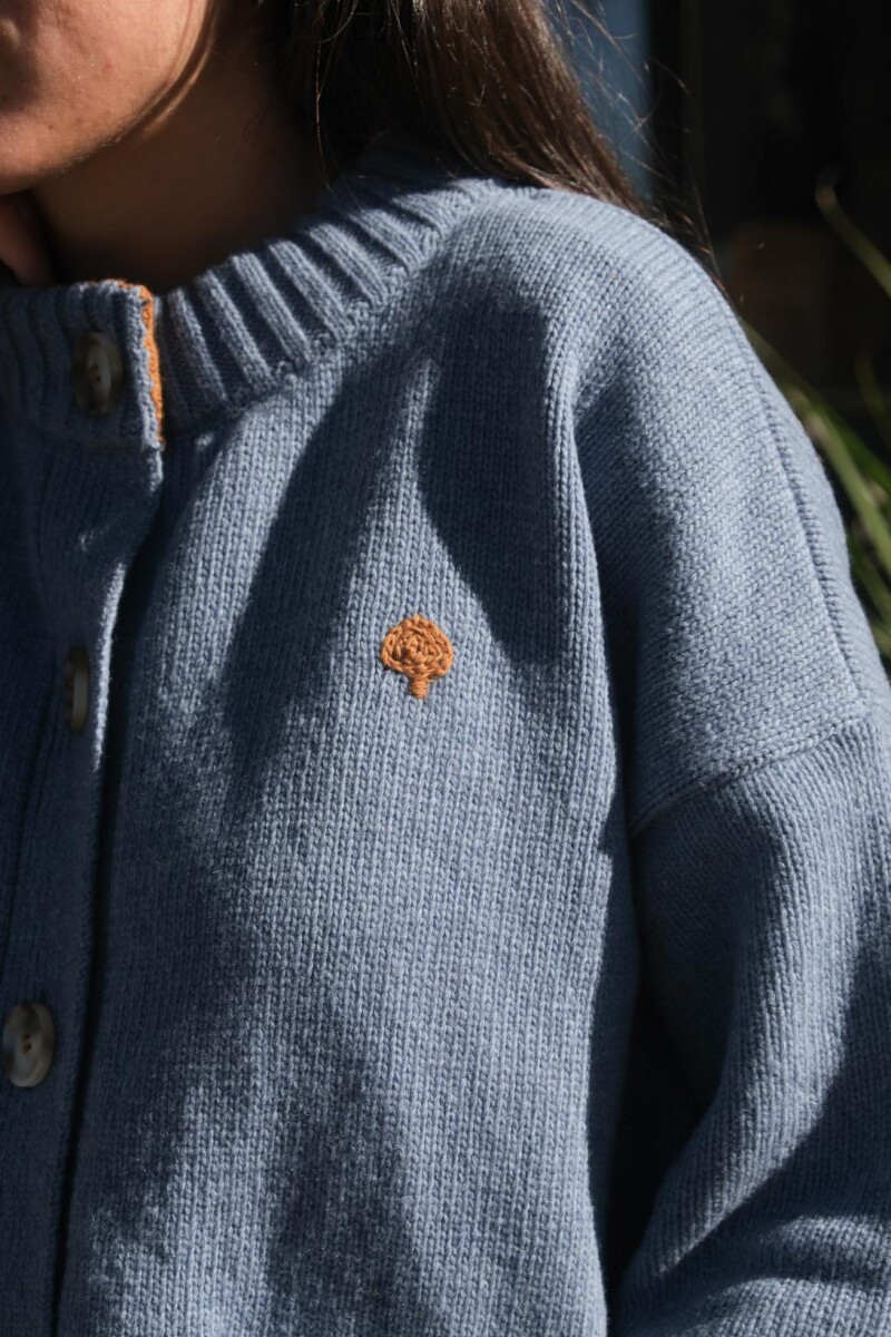 Cardigan Terro Pick Celeste