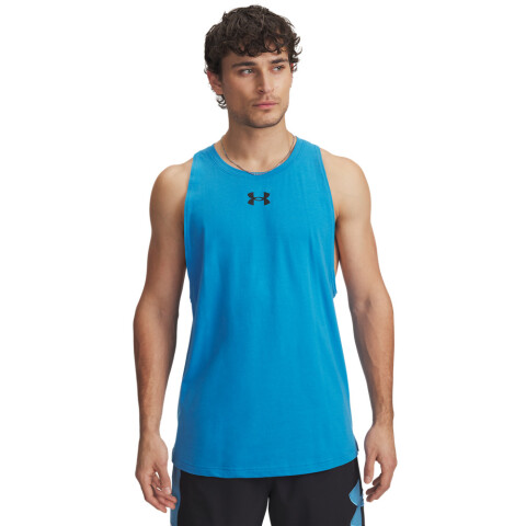 UA BASELINE COTTON TANK-RED BLU-452