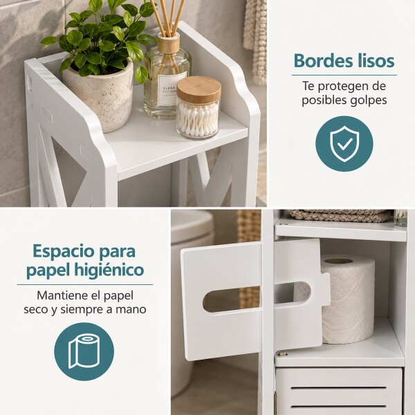 Organizador Puertas Estantes Mueble Espacios Reducidos Baño IMBACK Color Blanco Organizador Puertas Estantes Mueble Espacios Reducidos Baño IMBACK Color Blanco