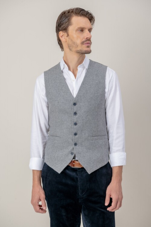 Chaleco en lana Gris