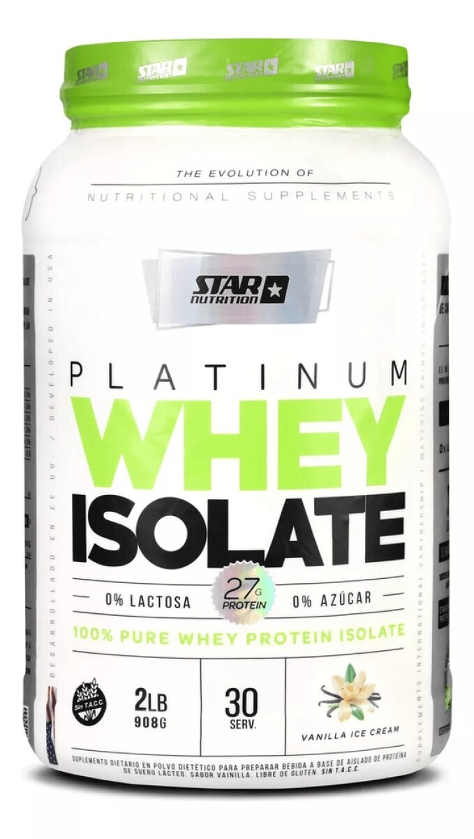 Star Nutrition Platinum Whey Protein X 2Lb Vainilla 
